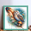 Owl-Partial 11CT Stamped Cross Stitch Bead Embroidery 36*36cm/14.17*14.17in tapestrymarket
