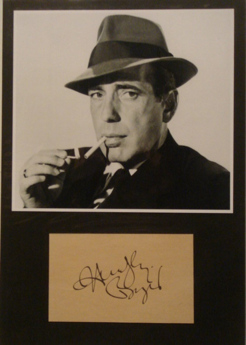 HUMPHREY BOGART SIGNED Page Casablanca, The Big Sleep, Dark Passage, Key Largo, The Petrified Forest wcoa