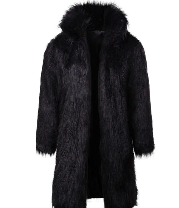 LUCUSS Winter Fashion Personality Hip-hop Long Casual Loose Fur Coat