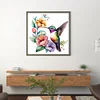 Flowers And Hummingbirds - 18CT Stamped Cross Stitch 20*20cm/7.87*7.87in