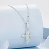 925 Sterling Silver Luminescent Retro Cross Pendant Charm