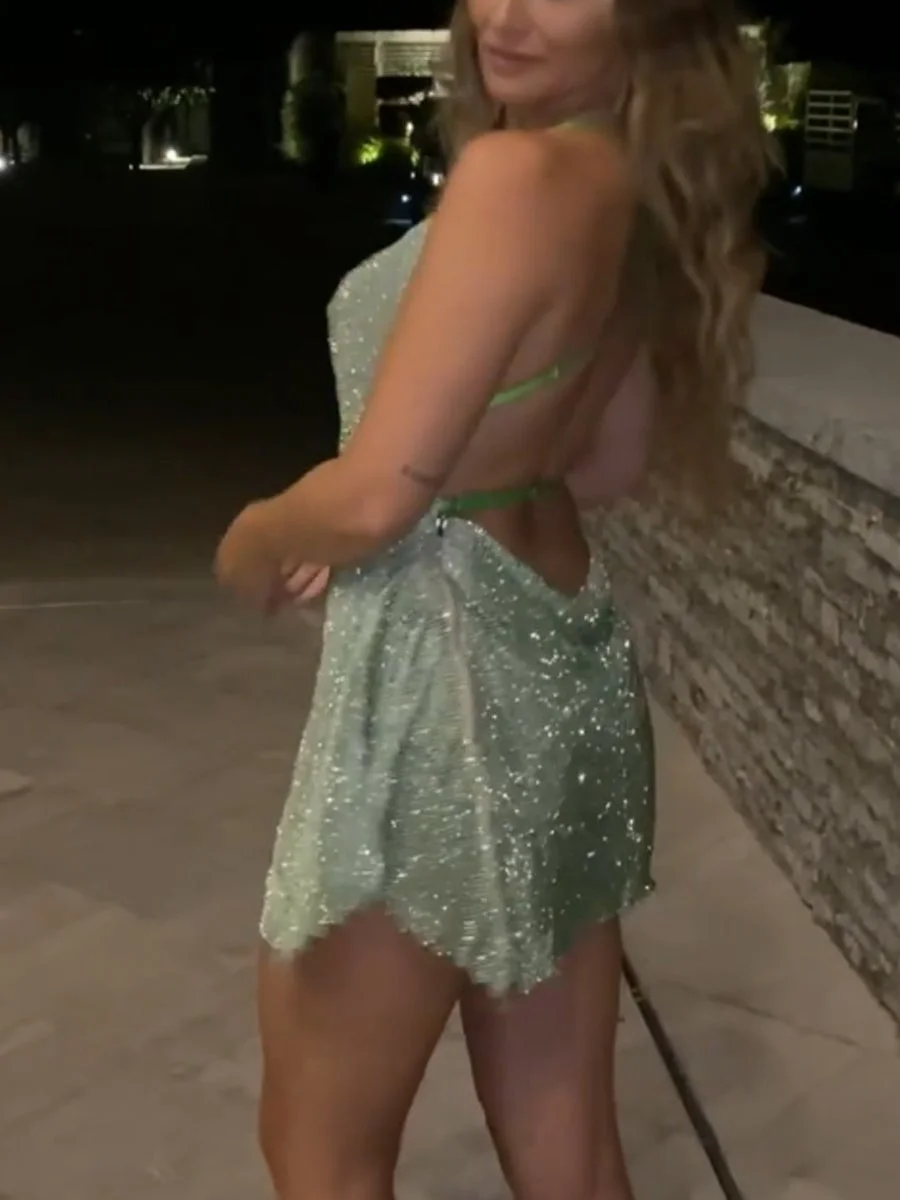 Sexy Party Mini Backless Gown