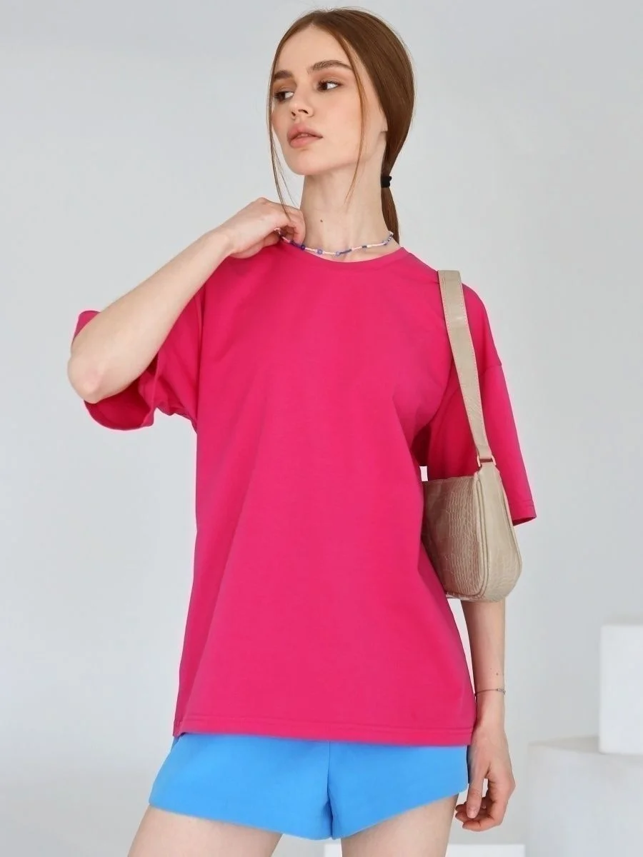 Athvotar Athvotar Spring Summer New Solid Color T-Shirt Women Hot Pure Cotton Short-Sleeved Top Loose