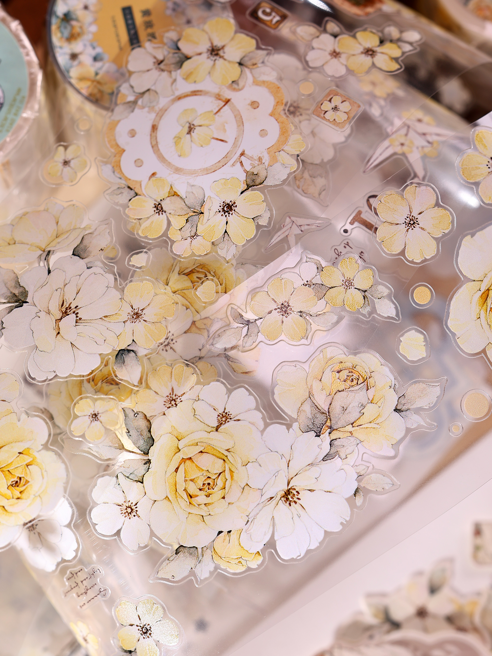 PET 테이프 - 55mm*6m 빈티지 장미꽃