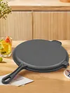 28cm Iron Ribbed Frying Pan Nonstick Handles Saucepan Pancake Skillet Household
