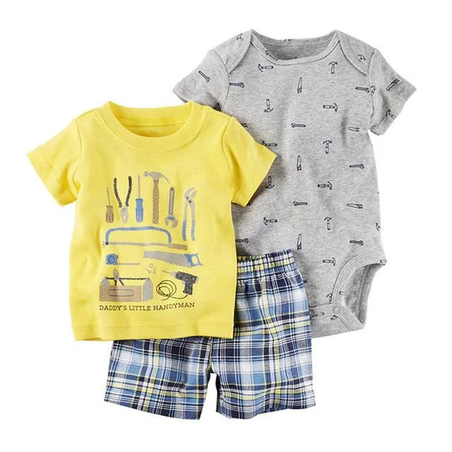 Summer Baby Boy Girl T Shirt Short Romper Clothes