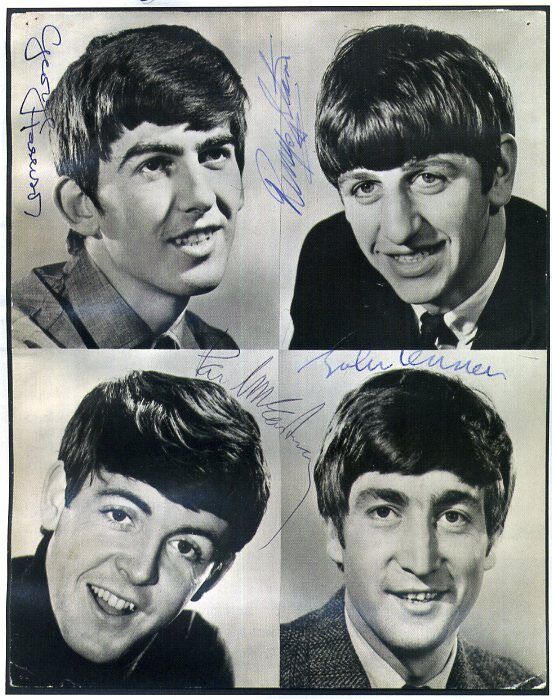 THE BEATLES - Signed Photo Poster paintinggraph - Pop / Rock Band / Musicians By All 4 preprint