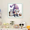 Gnome Reading Newspaper-11CT Stamped Cross Stitch 40*40cm/15.75*15.75in
