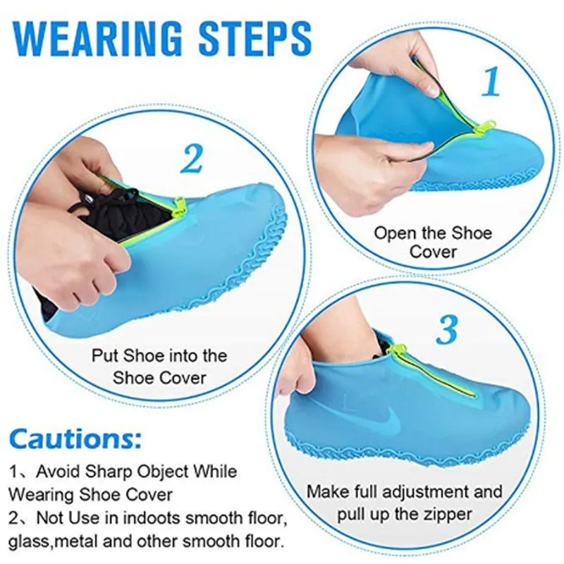 High Quality Rubber Waterproof Shoes Covers Rian Shoe Cover Men Women 2021 Fashion Reusable Covers Shoes Children