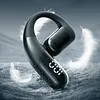 Bluetooth-compatible 6.0 Business Ear-mounted Earphones Single Ear Open Ear Earphone with LED Digital Display Noise Cancellation for Running Driving Business