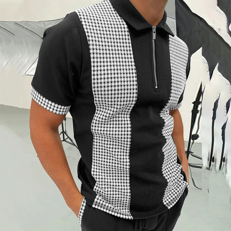 Men's Fashion Contrast Polo Shirt