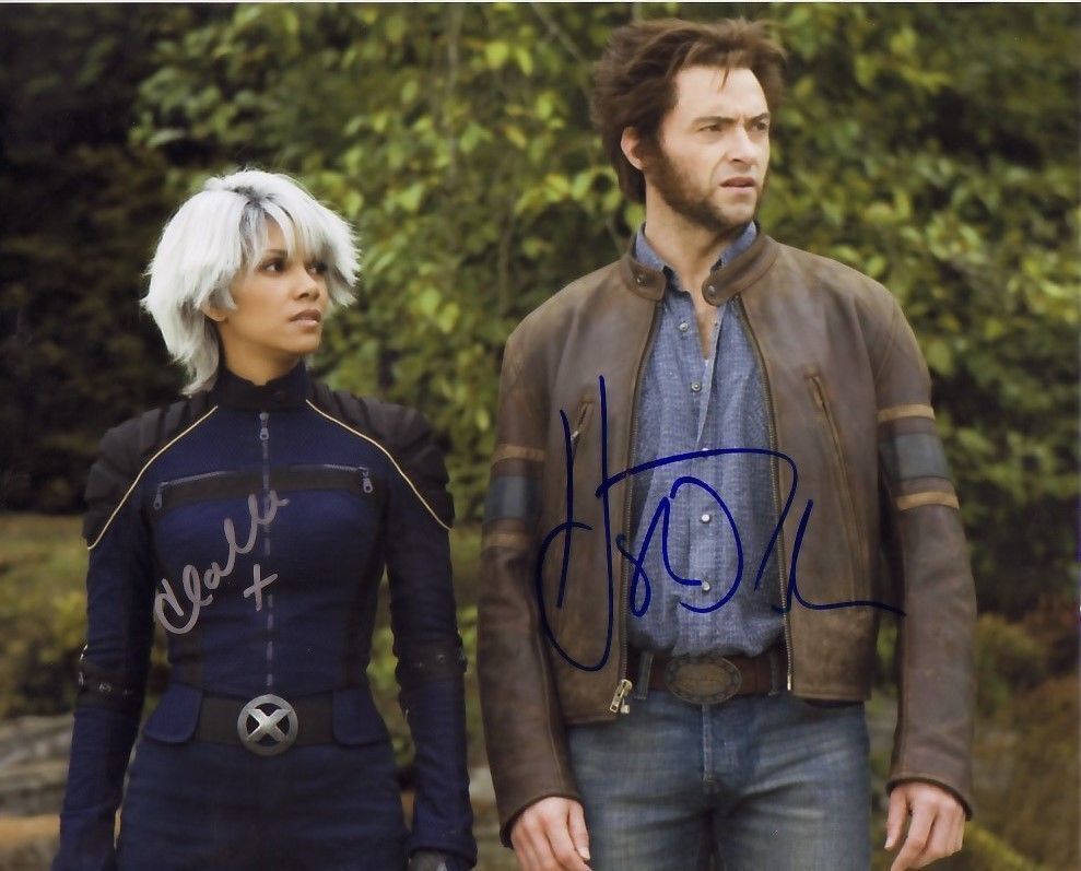 X-MEN - HUGH JACKMAN & HALLE BERRY AUTOGRAPH SIGNED PP Photo Poster painting POSTER