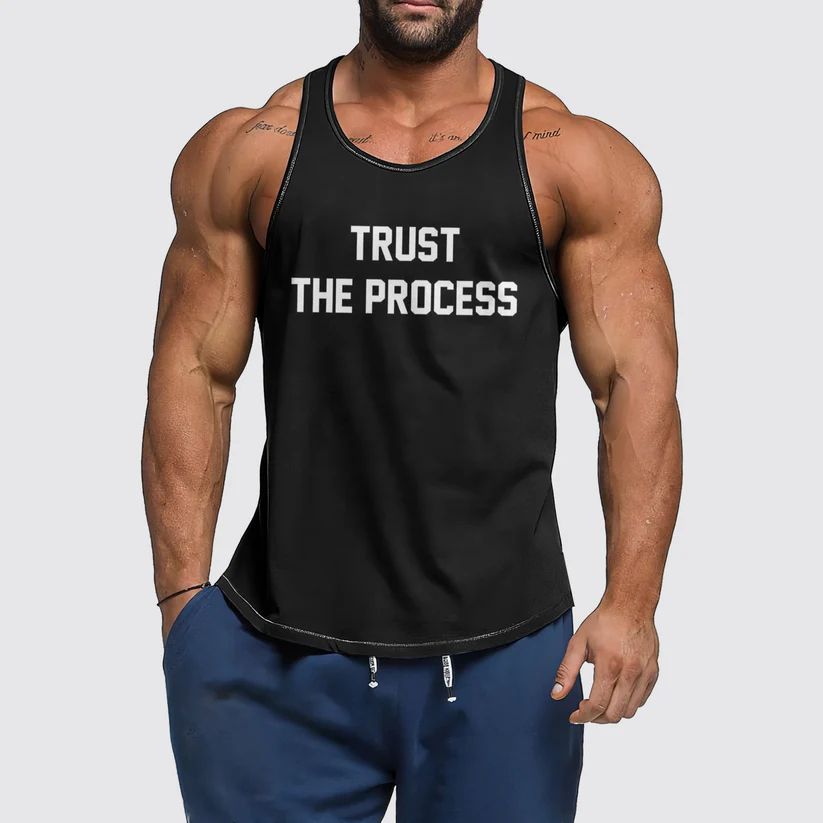 TRUST THE PROCESS Men's Printed Fitness Tank Top