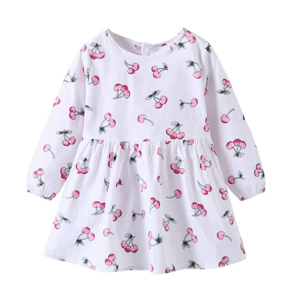 Summer Baby Kids Dresses Children Girls Long Sleeve Floral Princess Dress Spring Summer Dress Baby Girls Clothes dress for girl