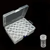 24Pcs Round Bottles No Insert Diamond Painting Containers Multi Purpose Portable Plastic Case Box with Stickers & Compartments Arts Crafts Storage Bottle for Hardware Rhinestone (24pcs-no)