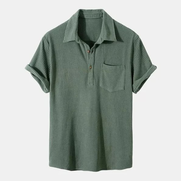 🔥Last Day 49% Off🔥Men's Waffle Lapel Shirt - Buy 2 free shipping