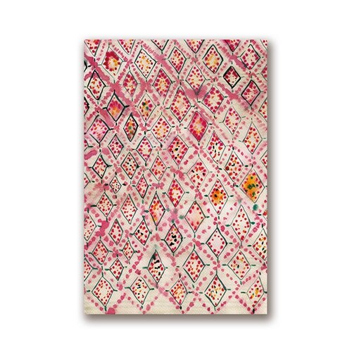 Vintage pink carpet art prints boho style wall decoration eclectic poster, water color boho canvas painting modern abstract wall