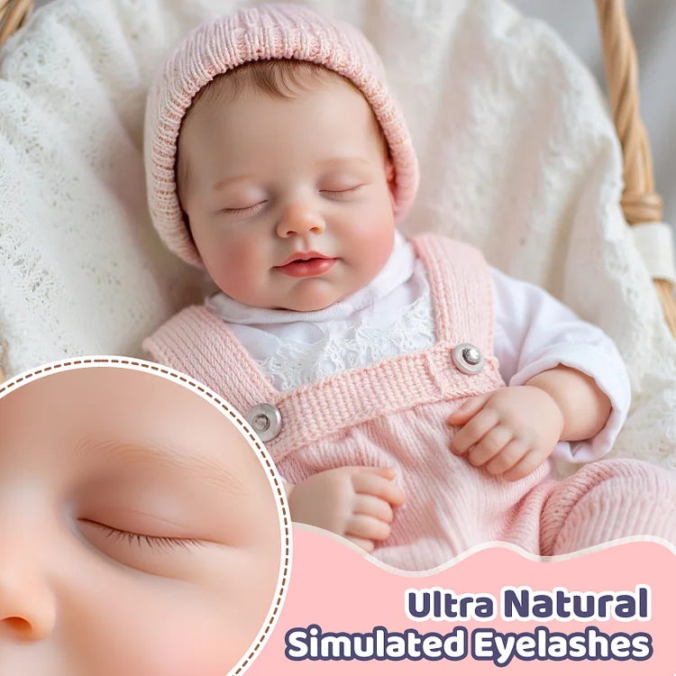 Babeside Sleeping Reborn Baby Liya 20" Little Infant Girl Building Lovely Memories with Heartbeat Coos and Breath