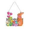 DIY Special Shaped Diamond Painting Easter Egg Bunny Festival Hanging With Lamp String Kit