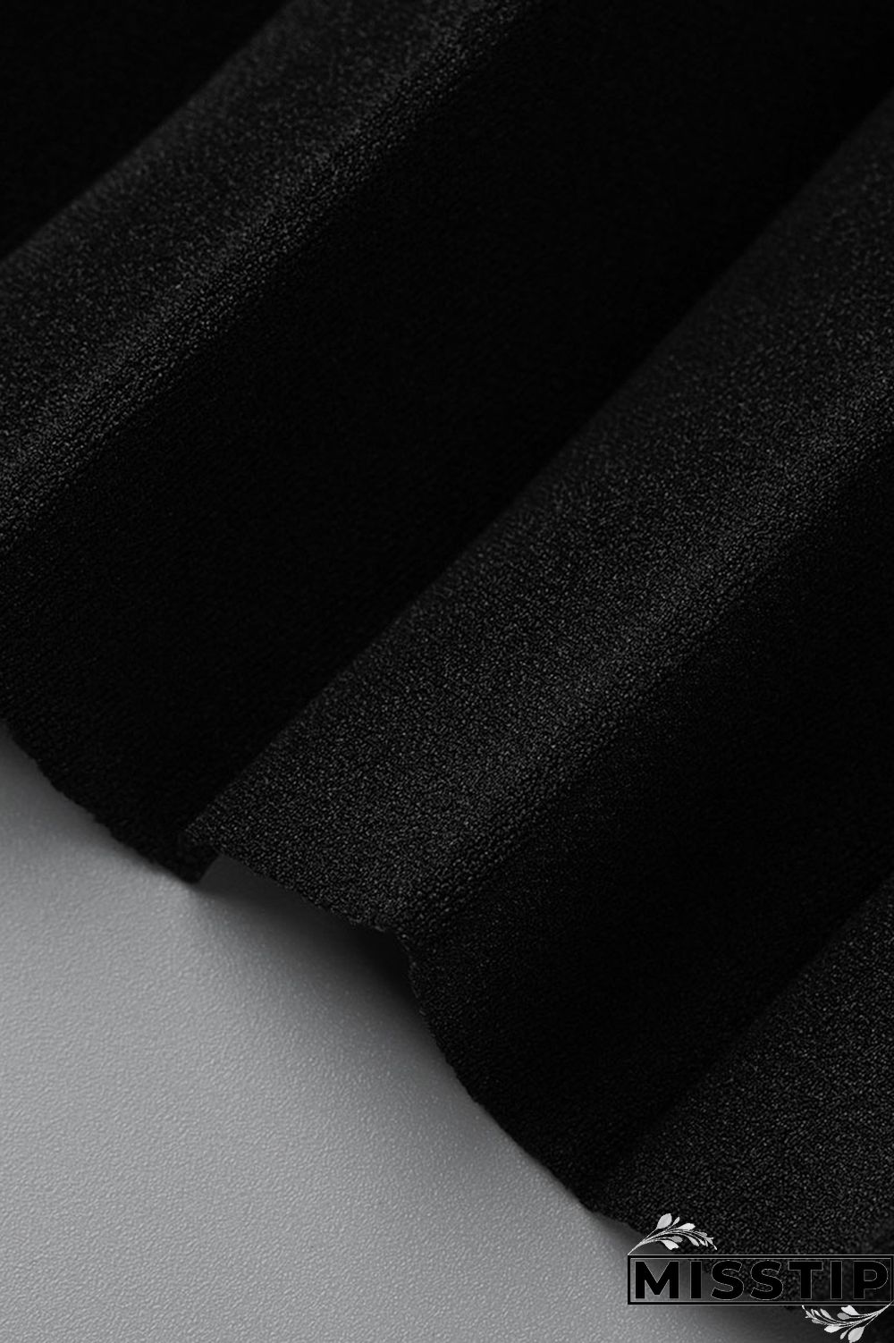 Black Casual Elegant Solid Patchwork Fold O Neck A Line Dresses