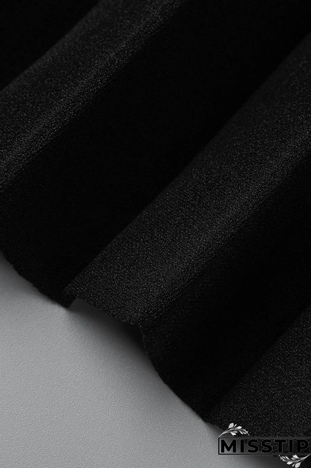 Black Casual Elegant Solid Patchwork Fold O Neck A Line Dresses