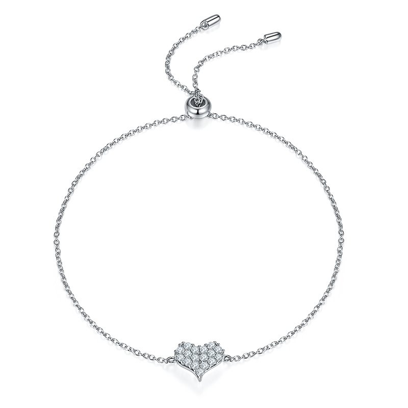 Moissanite Heart  Bracelets