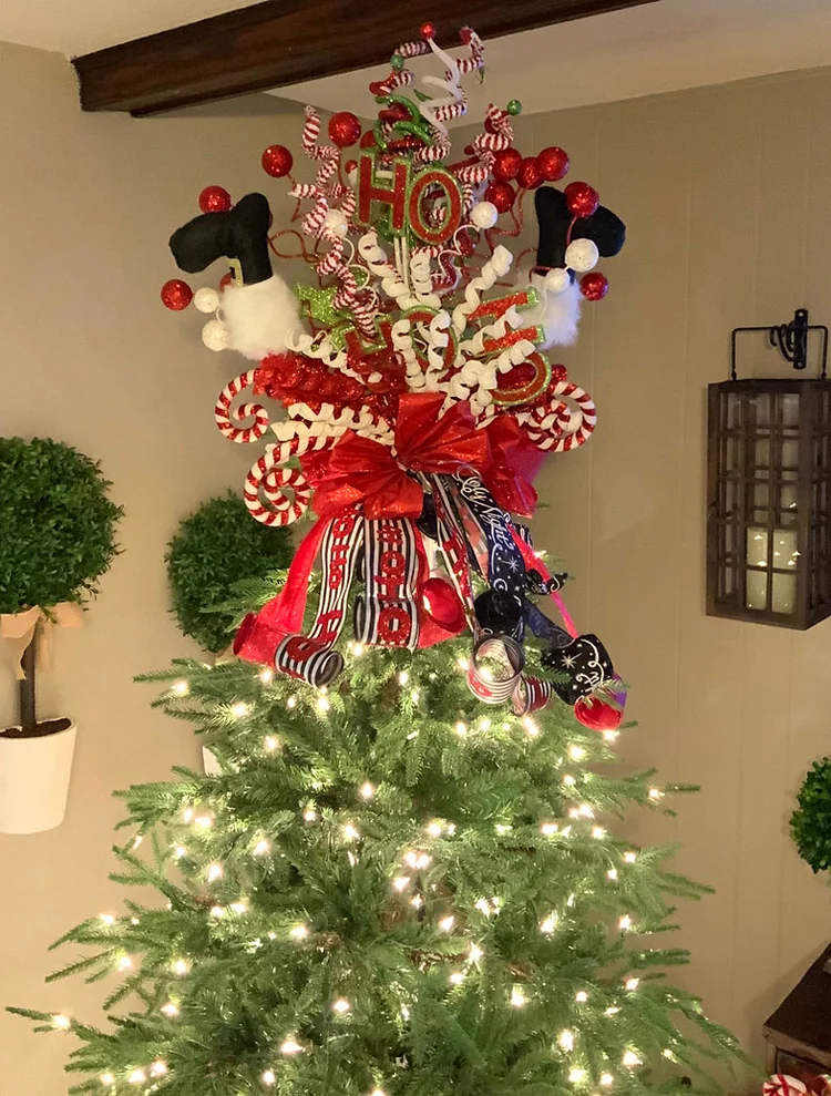 Christmas Tree Topper - Upside Down Santa Claus