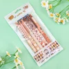 6PCS Matcha Blue Pink 0.5mm Black Gel Pen Set School Student Office Cute Stationery
