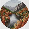 Autumn Lake-11CT Stamped Cross Stitch 37*37cm/14.57*14.57in tapestrymarket