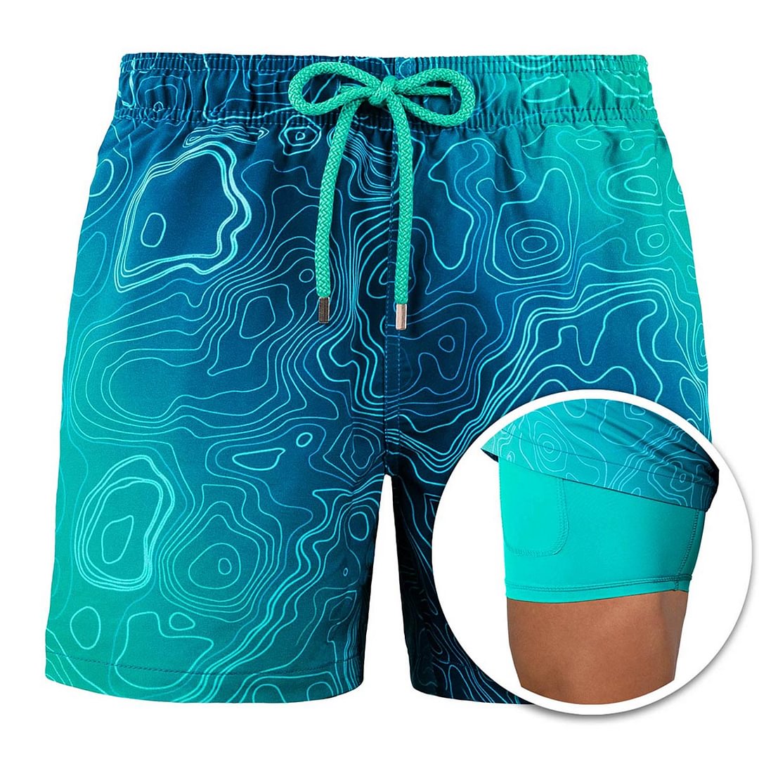 Ocean Depths - Double-layer beach pants