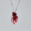Bloody heart Pendant Design Handmade s925 Sterling Silver Necklace Temperament Cute Pendant