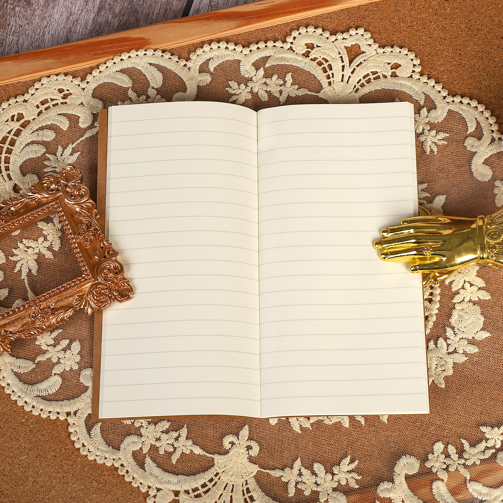 Journalsay A6 Literary Embossed Flower and Leaf Notebook