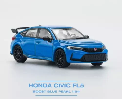 Dronehint Pop Race Honda Civic FL5 - Boost Blue Pearl 1:64 Scale Diecast Car PR640067 Toy
