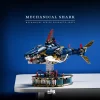 Mechanical group marine animal series big shark high difficulty assembly building blocks toy model