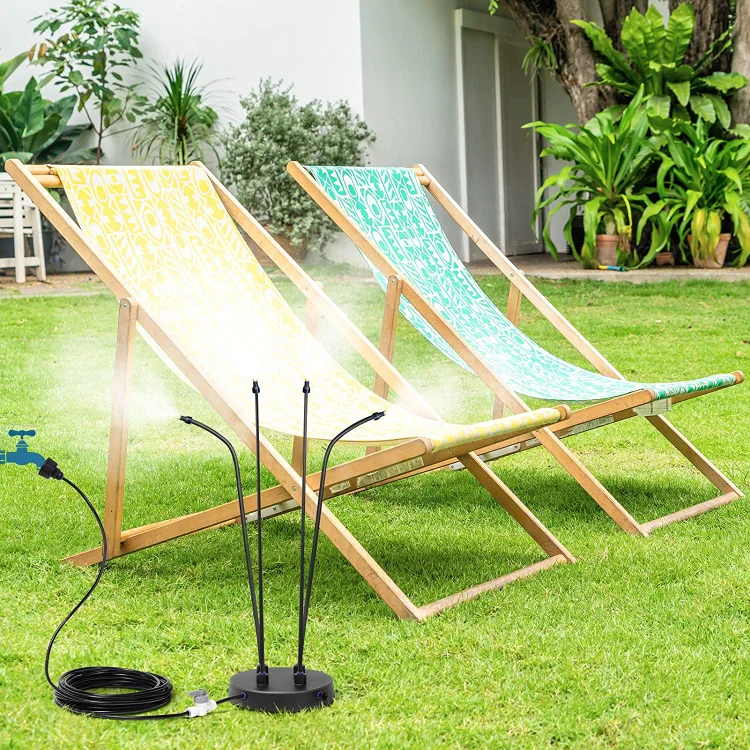 Water Mister for Patio Cooling System Outdoor Portable Misting Hose Attachment Mist Maker Blower Machine Stand Up Pool Misters Sprinkler