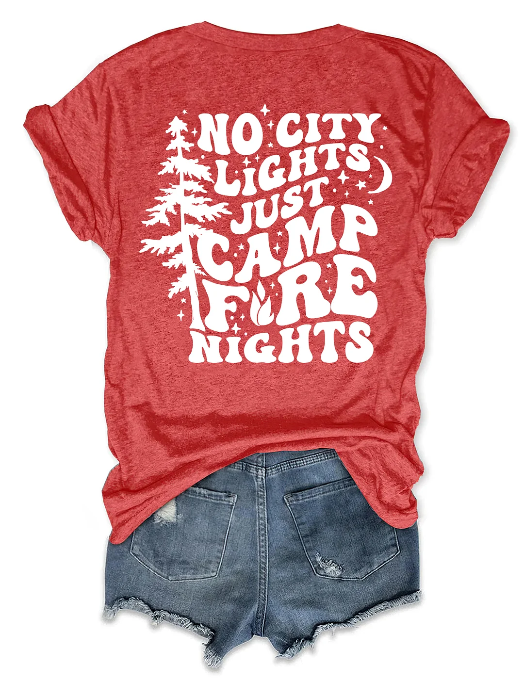 No City Lights Just Camp Fire Nights T-shirt
