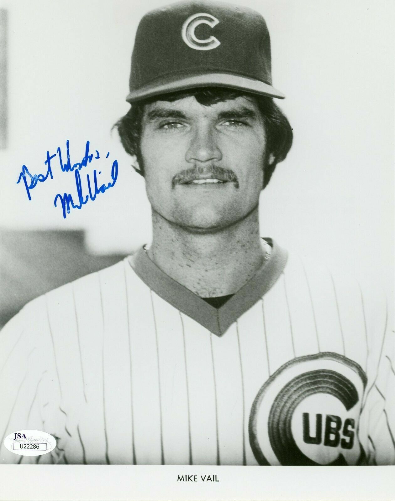 Mike Vail Signed 8x10 JSA COA Photo Poster painting Autograph 8x Chicago Cubs