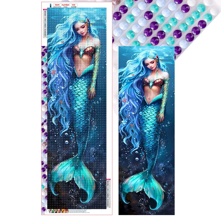 Mermaid Girl 30*90CM (Canvas) Full Round Drill Diamond Painting gbfke