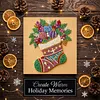 (25x25cm)DIY Pearl Painting Xmas Framed Handmade Pearl Material Art Kit Living Room Decor