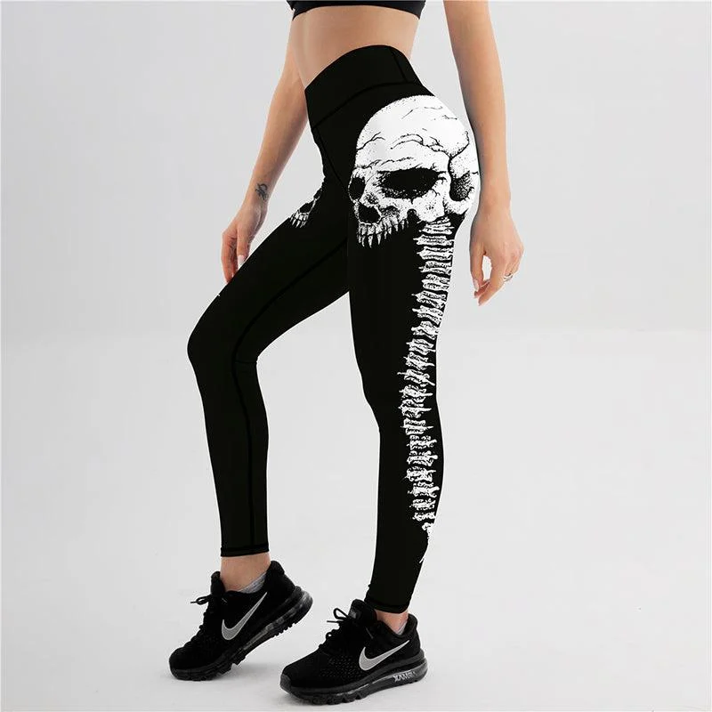 Skeleton Skull Yoga Leisure Leggings