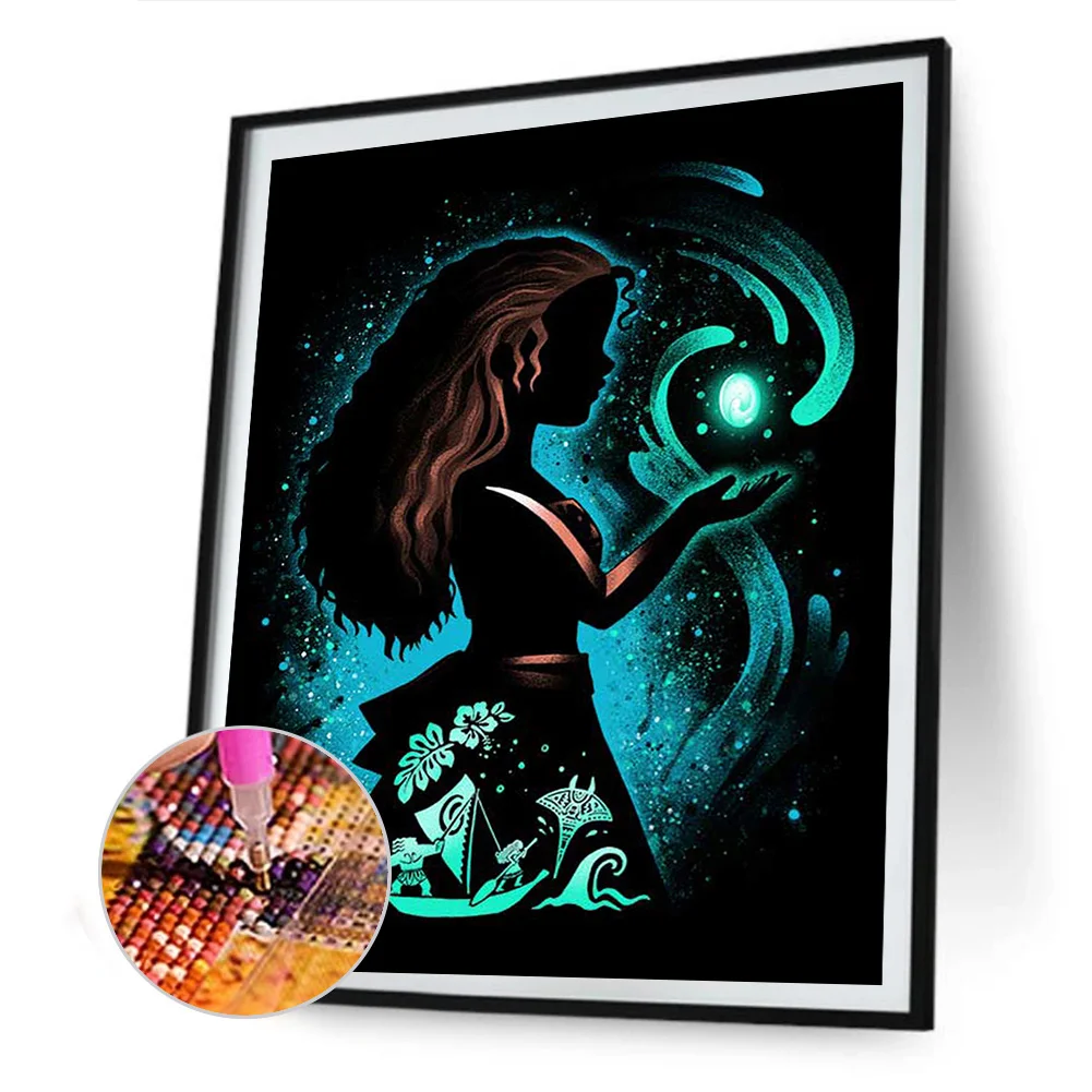 Diamond Painting - Full Round Drill - Princess Silhouette(30*40cm)