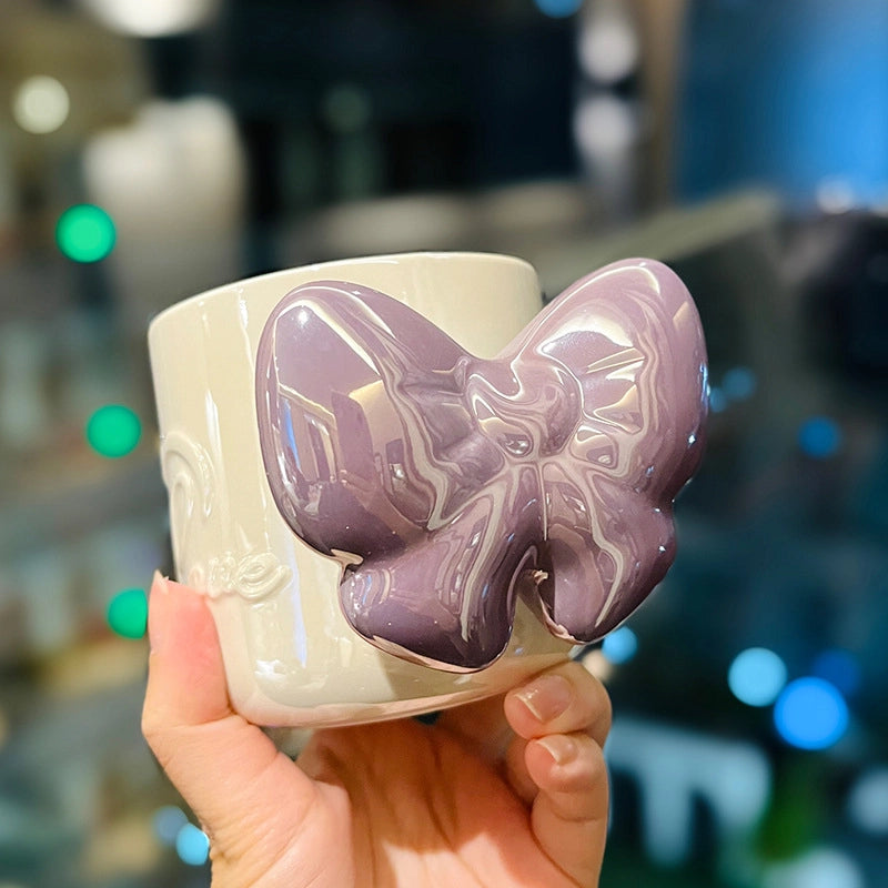 Casual Elegant Bow Knot Ceramics Mug 1 Piece