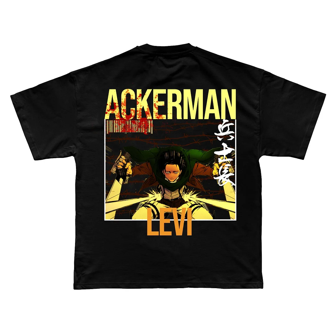 Attack on Titan Idols Levi Printed Men's T-shirt