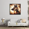 German Shepherd-14CT Stamped Cross Stitch 45*45cm tapestrymarket