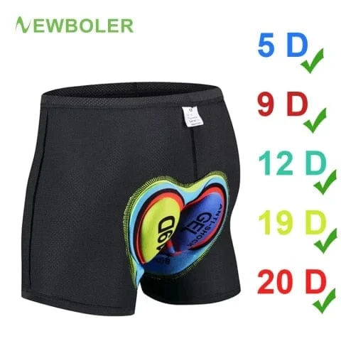 Khalesexx sport NEWBOLER GEL Cycling Shorts 5D 20D Men's Underpants Mountain Bike Shorts Bicycle padded Underwear For Bicycle Downhill vtt short