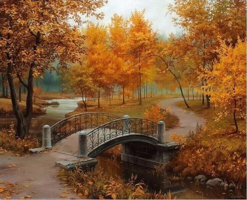 

Autumn in an Old Park – Paint By Numbers - 40*50CM, 501 Original