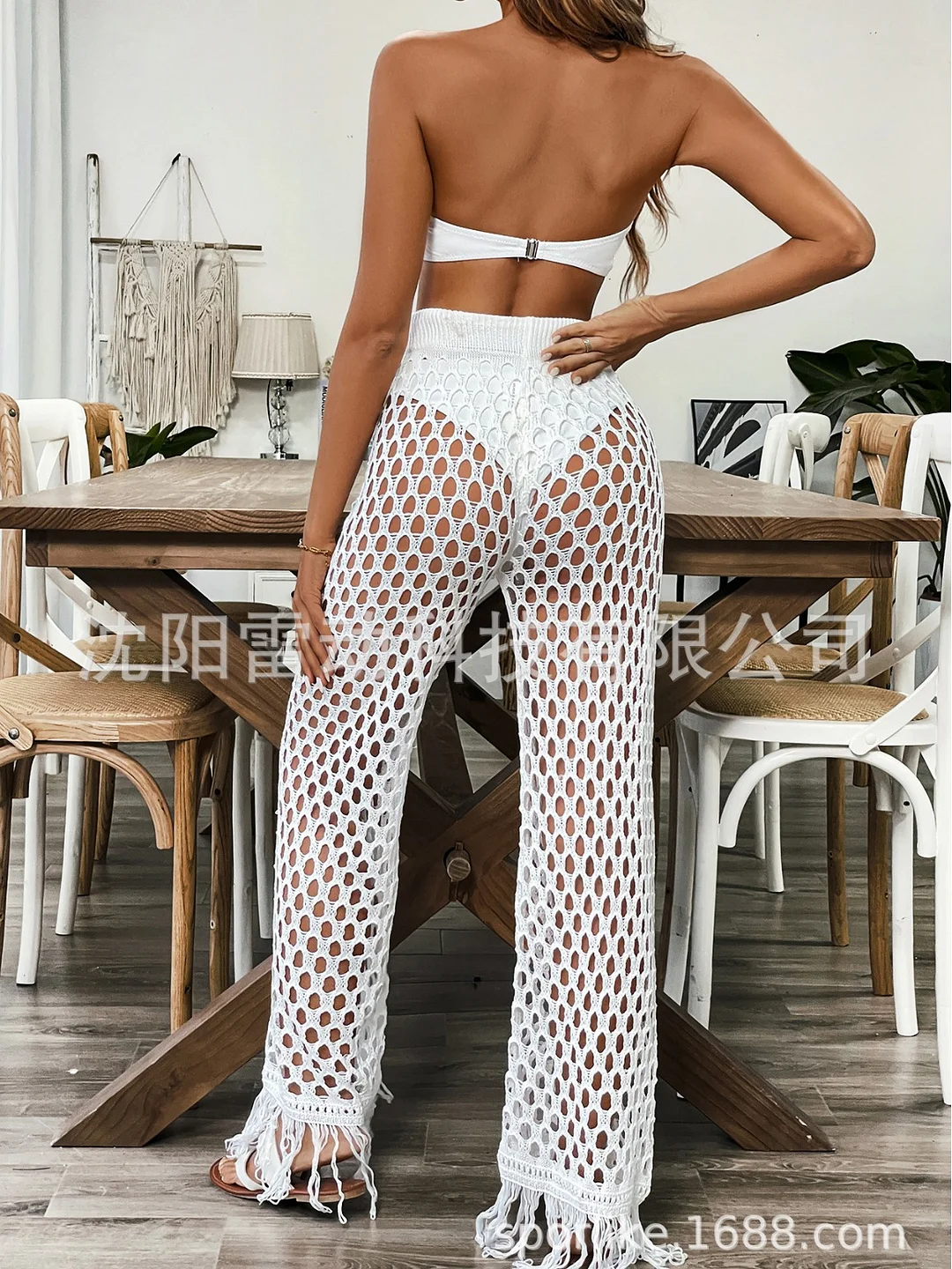 Churchf Solid Color Thoracic Split Swimsuit Women 2025 New Low-Waisted Lace Bikini Three-Piece Bikini