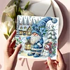 (US Only)6PCS DIY Xmas Gnome Diamond Art Greeting Cards Congratulations Cards & Gifts