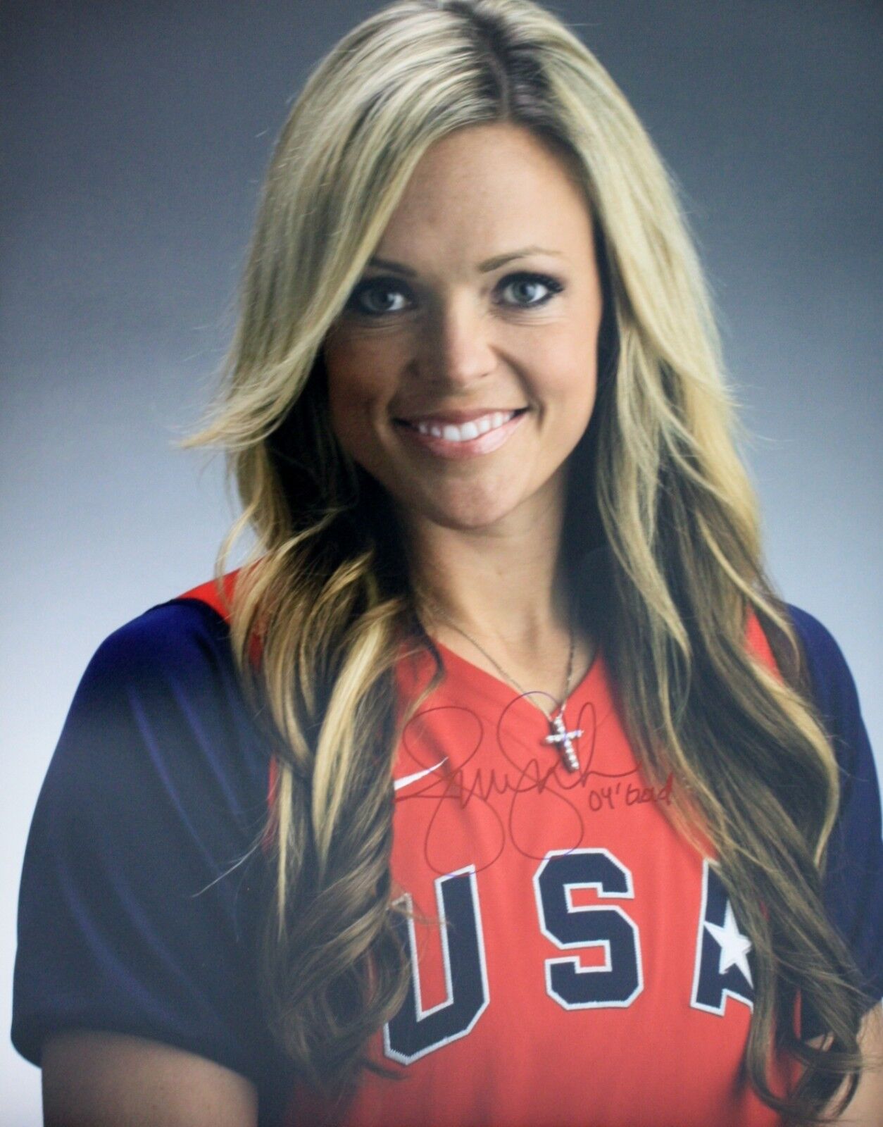 Autographed 16x20 Jennie Finch USA Womens Softball Photo Poster painting - COA