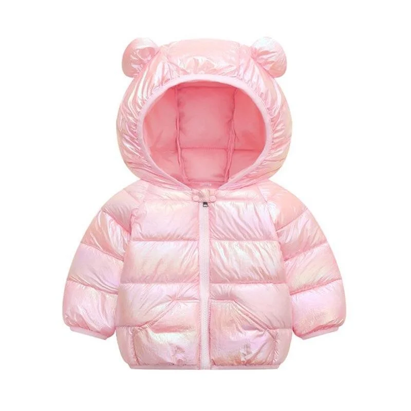 Children Solid Color Coat Boys Trendy Cotton Clothes Girls Fashion Hooded Outerwear Kids Casual Warm Jacket Kids Winter Clothes